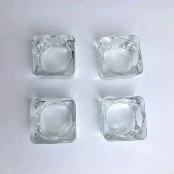 Set of 4 Tea Light Candle Holder Wedding Party Table Home Decorative Gla… - Picture 1 of 7